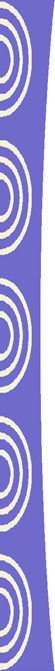 blue convex shape with white semicircles